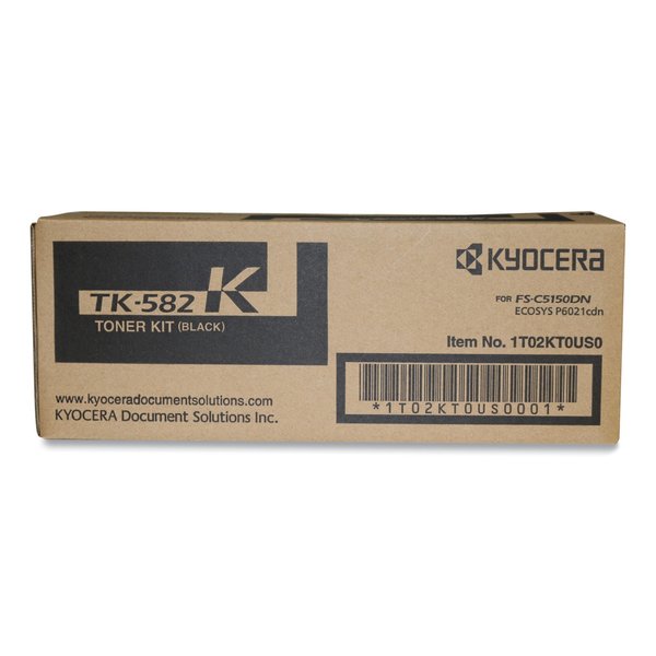 Kyocera TK582K High-Yield Toner, 3,500 Page-Yield, Black KYOTK582K